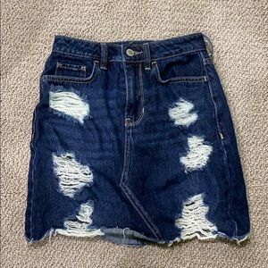 hollister denim skirt